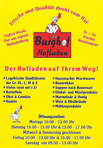 Besuchen Sie die Homepage von Burghof - Hofladen